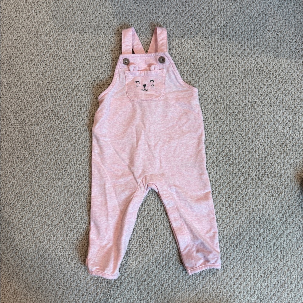 Carters Pink Teddy Jumpsuit 12 months